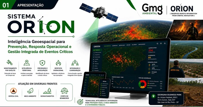 ORION, monitoramento e gestão ambiental