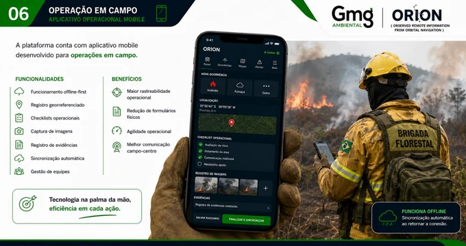 Operação e registros de campo