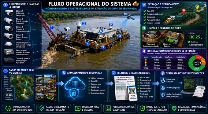 GEogold, fluxo proposto de rastreabilidade do ouro